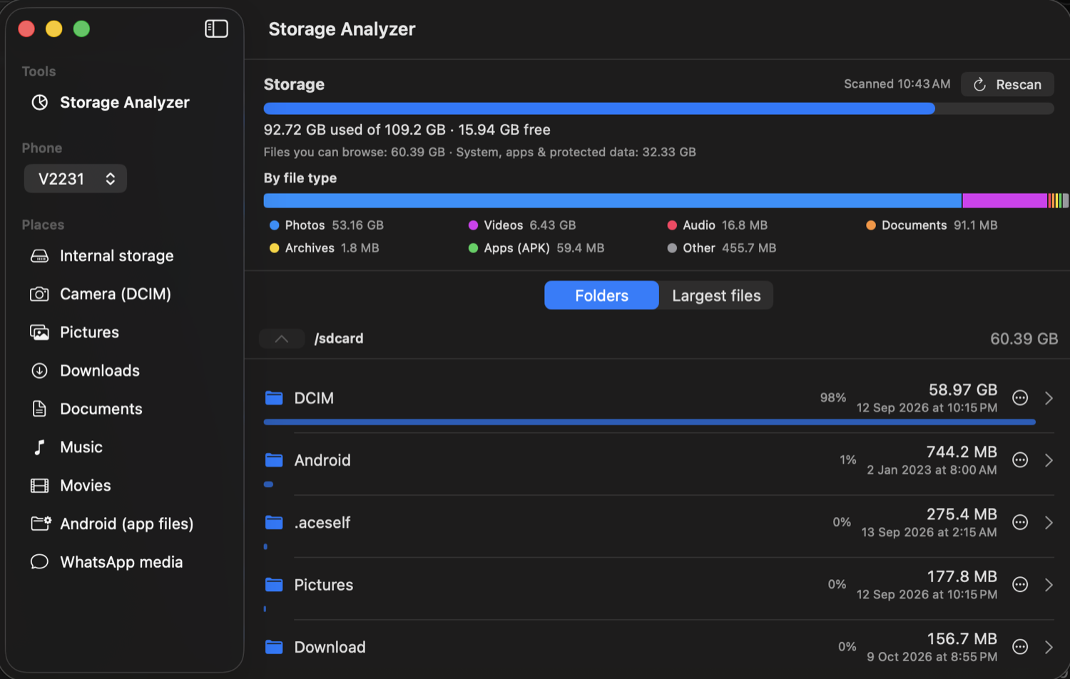 DroidDock app screenshot